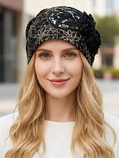 halpa Naisten hatut-Naisten boho-pitsihattu, kevyt ja hengittävä polyesteri, monivärinen, 3D-kukkakoriste, tyylikäs loma- ja vapaa-ajan asu, täydellinen matkoille ja arkikäyttöön