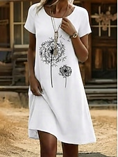  Γυναικεία Μίνι φόρεμα Καθημερινό φόρεμα Κοντομάνικο φόρεμα Floral φόρεμα Μοντέρνα Καθημερινά ΕΞΩΤΕΡΙΚΟΥ ΧΩΡΟΥ Διακοπές Κανονικό Γραφική Γεωμετρικό Κοντομάνικο Στρογγυλή Ψηλή Λαιμόκοψη