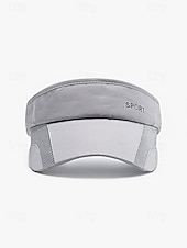 Χαμηλού Κόστους Γυναικεία Καπέλα-Γυναικείο ρυθμιζόμενο καπέλο ηλίου σε πολλά χρώματα από πολυεστέρα, αθλητικό καπέλο με αναδιπλούμενο γείσο, για γκολφ, τρέξιμο, τένις και casual υπαίθρια αθλητικά ρούχα