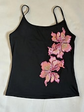  Women's Tank Top Sleeveless Shirt Tee Top Floral Fashion Classic Casual Sleeveless Crew Neck Regular Tops Daily Going out Weekend Silver Red Light Purple Purple Gold Summer Spring
