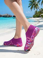 economico Donne-Scarpe da acqua da donna a punta larga in maglia – calzini da acqua leggeri, ad asciugatura rapida, a piedi nudi, con suola antiscivolo, minimalisti, da spiaggia &amp;stile outdoor per nuoto, snorkeling,
