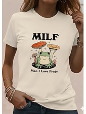  женская футболка забавная юмористическая цитата принт графический животный буква стильная классическая повседневная короткий рукав круглый вырез стандартный топ повседневная по выходным светло-бежевая