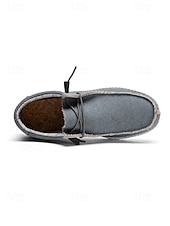 cheap Men-Men's Canvas Outdoor Resort Shoes – Comfortable Slip-On Loafers for Travel, Walking and Casual Resort Wear