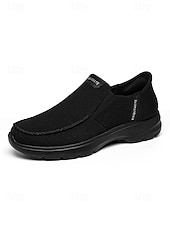 abordables Hombres-Zapatillas deportivas de punto sin cordones para hombre – calzado informal para islas y cruceros, ligero y transpirable, ideal para viajes y vacaciones.