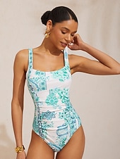 Недорогие дизайнерские купальники-цельный купальник Celadon Bloom Story Stretch