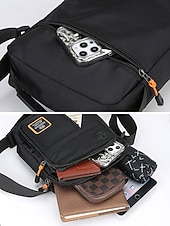 お買い得  メンズバッグ-メンズオックスフォードクロスボディバッグ、マルチカラー、複数のコンパートメントを備えた大容量、調節可能なショルダーストラップ、カジュアルやアウトドア旅行の日常使いに最適