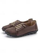 preiswerte Damenschnürschuhe-Dunkelblaue Damen-Loafer aus echtem Leder mit Gummiband – lässige Slipper mit weicher Gummisohle für Alltag und Reisen