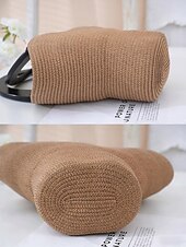 tanie Torby i torebki-Duża damska torebka ze słomy plecionej, wielokolorowa, z ekologicznego plecionego materiału, stylowa letnia torba, idealna na co dzień, na wakacje na plaży i do kurortu