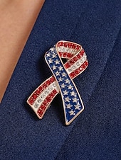 Недорогие Аксессуары-Женская брошь-булавка из сплава с изображением флага США, представленная в нескольких вариантах, идеально подходит для празднования 250-летия США, Дня независимости, вечерних мероприятий и торжественных случаев.