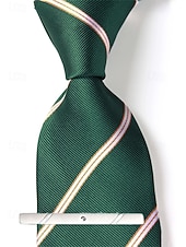 お買い得  結婚 ACC-メンズポリエステルストライプネクタイ、クラシックフォーマルビジネス＆ウェディングパーティーアクセサリー、複数の色、男性のためのエレガントなプロフェッショナルスタイル