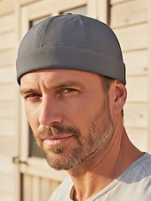 economico Accessori per le vacanze-Cappello senza tesa da uomo in tessuto ad asciugatura rapida: taglia regolabile, opzioni multicolore, elegante e comodo, ideale per l'uso quotidiano casual e per i viaggi all'aperto