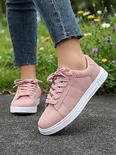 preiswerte Damen-Sneaker-Grüne Damen-Sneaker – minimalistische Schnürschuhe für Damen, ideal für Reisen, Alltag und Shopping