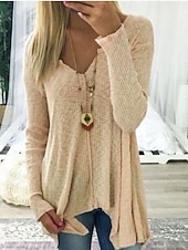 preiswerte Einfache Blusen-Damen Hemd Bluse Patchwork Knöpfe Einfach Vintage Stilvoll Klassisch Langarm V Ausschnitt Lange Oberteile Täglich Ferien Ausgehen Schwarz Weiß Rosa Königsblau Khaki Sommer Frühling