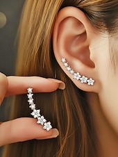 economico Orecchino da donna-orecchini da donna in lega boho con fiori, eleganti e alla moda, disponibili in oro e argento, leggeri ed eleganti, perfetti per le vacanze, i viaggi, l'uso quotidiano e gli outfit casual