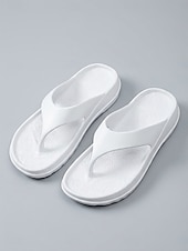 preiswerte Rutschsandalen-Weiße Damen-Strand-Flip-Flops – leichte, wasserdichte Wolken-Sandalen mit ergonomischer Fußgewölbeunterstützung für Sommerurlaube und tropische Inselausflüge &amp;Alltagskomfort