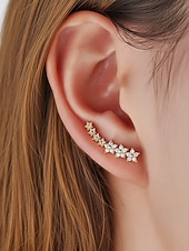 economico Orecchino da donna-orecchini da donna in lega boho con fiori, eleganti e alla moda, disponibili in oro e argento, leggeri ed eleganti, perfetti per le vacanze, i viaggi, l'uso quotidiano e gli outfit casual