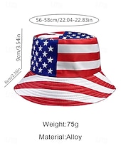  Женская патриотическая панама из полиэстера с широкими полями и принтом, идеально подходящая для празднования 250-летия США, Дня независимости, повседневной носки и путешествий.