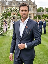 economico Matrimonio ACC-Spilla da bavero da uomo in lega con rosa e catena, accessorio per abiti da sposa e da festa, vari colori, elegante spilla floreale per occasioni formali