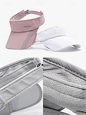 Χαμηλού Κόστους Γυναικεία Καπέλα-Γυναικείο ρυθμιζόμενο καπέλο ηλίου σε πολλά χρώματα από πολυεστέρα, αθλητικό καπέλο με αναδιπλούμενο γείσο, για γκολφ, τρέξιμο, τένις και casual υπαίθρια αθλητικά ρούχα