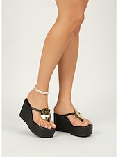 abordables Mujeres-Sandalias de cuña negras elegantes para mujer: elegantes sandalias de plataforma con tiras cruzadas, ideales para vacaciones en hoteles de lujo y para relajarse junto a la piscina en verano. &amp;ropa de