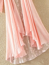 economico Caftani-Per donna Costumi da bagno Copricostume Rashguard Canotta da bagno Vestiti Costume da bagno Arricciato Pizzo Patchwork Vacanza Abbigliamento da Spiaggia Floreale Scollo a V Manica Lunga Costumi da