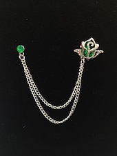 economico Matrimonio ACC-Spilla da bavero da uomo in lega con rosa e catena, accessorio per abiti da sposa e da festa, vari colori, elegante spilla floreale per occasioni formali