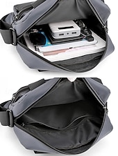baratos Bolsas para Homem-Bolsa transversal masculina de nylon em várias cores, com grande capacidade, múltiplos bolsos e alça ajustável, ideal para uso casual diário, viagens e atividades ao ar livre.