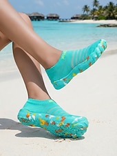 economico Donne-Scarpe da acqua da donna a punta larga in maglia – calzini da acqua leggeri, ad asciugatura rapida, a piedi nudi, con suola antiscivolo, minimalisti, da spiaggia &amp;stile outdoor per nuoto, snorkeling,