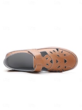 preiswerte Ballerinas für Damen-Rote, atmungsaktive Damen-Freizeitschuhe mit Lochmuster und weiter Passform – ideal für Alltag, Outdoor-Aktivitäten und Reisen.