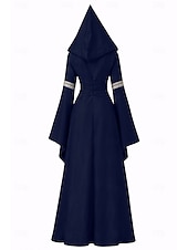 abordables Vestido-Medieval Renacimiento Vestidos Disfraz de lujo Bruja Vikingo Disfraz Mujer Celta Fantasía Víspera de Todos los Santos Carnaval Rendimiento LARP Feria Ren Adulto Vestido