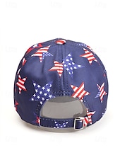  Patriotyczna damska czapka baseballowa z poliestru, z nadrukiem flagi USA w wielu stylach, regulowana, idealna na 250. rocznicę USA, Dzień Niepodległości i na co dzień.