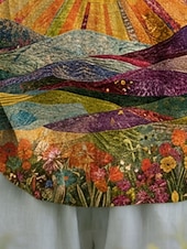 Недорогие Искусство и Дизайн Блузки-женская блузка пуговицы принт графический рисунок солнце отпуск повседневная повседневная короткий рукав текстурированная ткань рубашка воротник обычный топы повседневный отдых выход на улицу