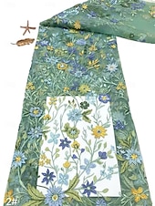 voordelige Vloerlengte-A-lijn Jurken Tot de grond Feestjurk Cocktail jurk Moeder van de bruid jurk Lange mouw Strakke ronde hals Elegant Vintage Luxueus Formeel Bruiloft gast Kentucky Derby Chiffon Tule met Borduurwerk