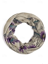 billiga Semestertillbehör-Damhatt i bohemisk polyester med trollslända- och blommönster, flerfärgad, multifunktionell halsduk, perfekt för vardagsbruk, semester och resor