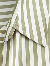 voordelige Overhemden-Dames Overhemd Overhemden met linnenlook Button-down overhemd Blouse Gestreept Stijlvol Klassiek Modern Lange mouw Revers Normale tops Dagelijks Feestdagen Uitgaan blauw Geel Blozend Roze Rood