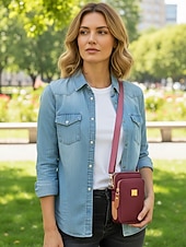 levne Tašky přes rameno-Dámská nepromokavá nylonová crossbody taška na telefon s více kapsami, nastavitelným popruhem, malá kabelka přes rameno pro běžné každodenní nošení, cestování, chůzi, běh a sport