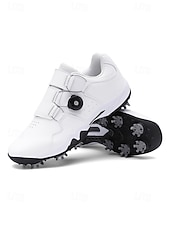 cheap Men's Golf Shoes-Men's Premium White Golf Shoes with High-Performance Outsole – Stylish and Comfortable for Professional Golf Players
