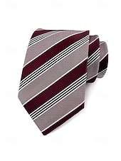 お買い得  結婚 ACC-メンズポリエステルストライプネクタイ、クラシックフォーマルビジネス＆ウェディングパーティーアクセサリー、複数の色、男性のためのエレガントなプロフェッショナルスタイル