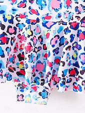 preiswerte Einteiliger Badeanzug-Kinder Mädchen Badeanzug Outdoor Strand Grafik Urlaub Tropisch Mode Badeanzüge Ab 4 Jahren Sommer Blau Purpur