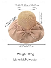 Недорогие Женские шляпы-Женская складная солнцезащитная шляпа в стиле бохо с чехлом для хранения, портативная пляжная шляпа из полиэстера с широкими полями, различных цветов, для повседневной носки, путешествий, отдыха и курортного отдыха.