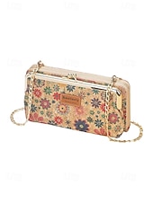billige Crossbody-vesker-Dameveske med bohemsk mønster og trestruktur i kunstskinn, crossbody-veske med stor kapasitet og flere rom med justerbar stropp for hverdagsbruk, reise og ferie
