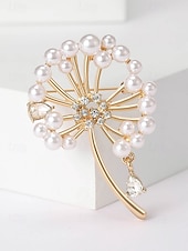 halpa Häät ACC-Naisten voikukasta tehty helmikorvakoru, kulta- ja hopeanväriset, elegantti ja tyylikäs, täydellinen häihin, juhliin ja toimistokäyttöön