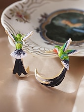 halpa Naisten korvakoru-naisten kolibri-korvakorut, metalliseosmateriaali, boho-tyyli, värikäs emalikuvio, kevyet ja ainutlaatuiset, täydelliset lomalle, matkoille ja rentoon arkikäyttöön