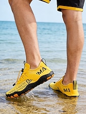 cheap Men-Men's Yellow Water Shoes – Perfect for Outdoor Water Sports, Beach Fun and Poolside Adventures