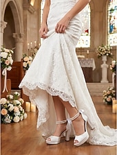 economico sposa-sandali con plateau color avorio bianco da donna - eleganti tacchi da sposa con cinturini di perle per matrimoni in chiesa