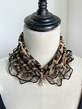 economico Accessori per le vacanze-sciarpa in chiffon di poliestere in stile bohémien da donna, stampe floreali multicolori, fascia versatile, perfetta per l'abbigliamento casual quotidiano e le vacanze al mare