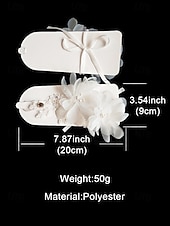 billiga Bröllop ACC-brudhandskar för kvinnor, polyestermaterial, flerfärgade, kronbladsblommönster med strassdetaljer, eleganta spetshandskar perfekta för bröllop, fester och speciella evenemang