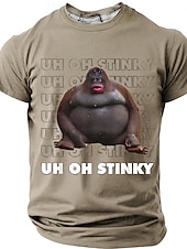  Homens Gíria engraçada Camiseta Manga Curta Camiseta Impressão 3D Gola Redonda Camisa Moda Diário Diário Rua Azul Roxo Verão Primavera Roupa S M L XL XXL XXXL