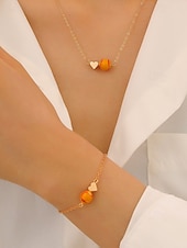 cheap Accessories-Women's Soccer Ball Pendant Necklace Bracelet Set Alloy Fan Jewelry in Multiple Ball Styles for Soccer Matches, Sports Fans, Casual Daily Wear &amp; Travel Vacation