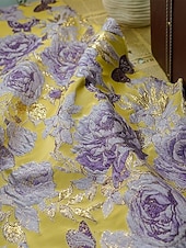 economico Abiti da cocktail-Linea ad A Lunghezza alla caviglia Lunghezza Tè Abito Formale Abiti da Cocktail Elegante Manica Corta Scollo a V Matrimonio Formale Jacquard con Pieghe